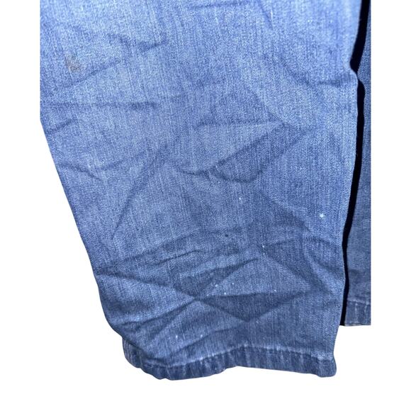 Vintage Big Mac Bib Overalls Men Medium Denim Square Bak Workwear USA Distressed - Picture 5 of 13